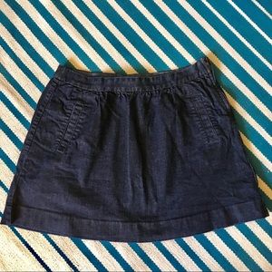 J Crew Denim Skirt - dark blue wash